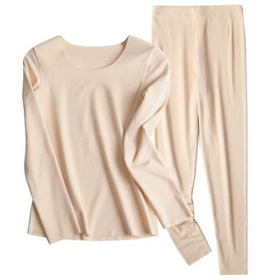 德绒无痕保暖套装内衣女抗寒修身