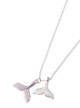 小众设计气质双鱼尾项链女锁骨链