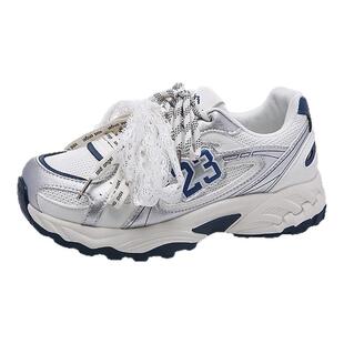 可爱的你厚底老爹鞋2026新款今年流行百搭小白鞋配阔腿裤的运动鞋