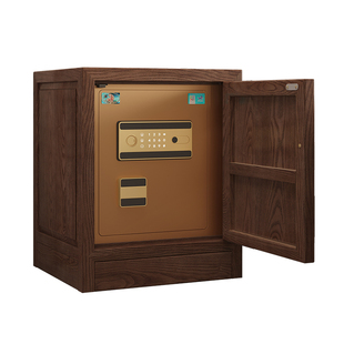 虎牌保险柜家用2026新款实木宋氏美学保险床头柜小型CSP认证办公保险箱一体隐形防盗指纹密码首饰存钱搬不走