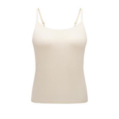 蕉内热皮501+女士带杯吊带挖肩袖背心莫代尔抗菌保暖打底内搭秋冬