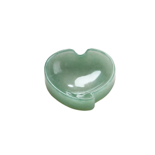 兰斋海棠岫玉墨碟手工打磨笔掭镇纸天然玉石创意文创书法国画笔搁初学毛笔练习文房四宝墨池墨碟精致礼物