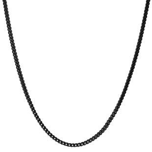 钛钢方蛇骨素链O字项链轻奢小众男士款龙骨麻花方线双扣女生配饰