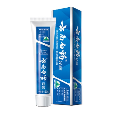 云南白药牙膏留兰180g护龈清新