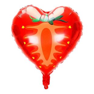 水果西瓜草莓造型铝膜气球圆形六一儿童节生日派对幼儿园布置装饰