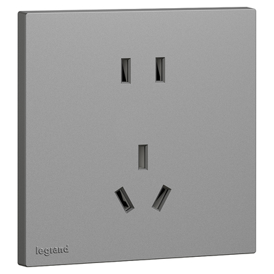 罗格朗开关插座深沙银畅境墙壁暗装86型一开五孔10A三孔16A空调插