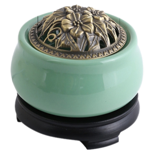 定时调温电子香薰炉 陶瓷檀香炉 沉香炉精油插电香薰灯木屑粉盖子