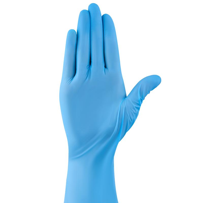 可孚实验室手套专用防腐蚀化学蓝色丁腈加厚耐用无粉医用一次性