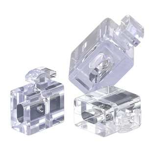 铝型材配件透明间隔连接块20/30/40/45欧标国标板材固定座胶粒件