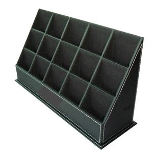 大容量皮质革竖版20格名片盒名片架名片座酒店售楼部前台商务定制