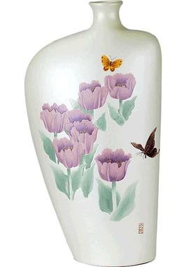 陶瓷新中式风电视柜手工绘画花瓶