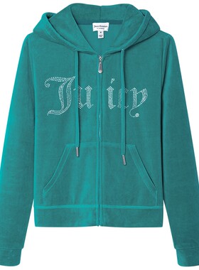 JuicyCouture橘滋丝绒烫钻外套