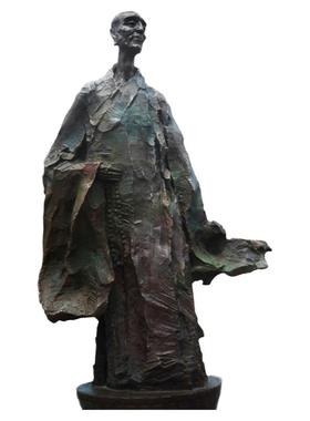 玻璃钢仿铜大师人物雕塑户外景区小品名人文化主题公园装饰摆件