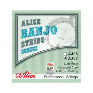 Alice爱丽丝班卓弦4弦5弦专业演奏套装弦线防锈钢丝班卓琴弦配件