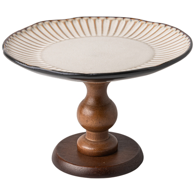 芦苇8.5英寸木质高脚托盘