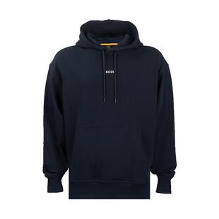 Hugo Boss雨果-博斯男经典logo印花全棉套头连帽衫男士2026新款XY