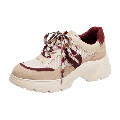 真美诗复古轻盈厚底运动休闲鞋