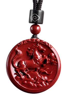 原矿朱砂马吊坠正品官方旗舰店