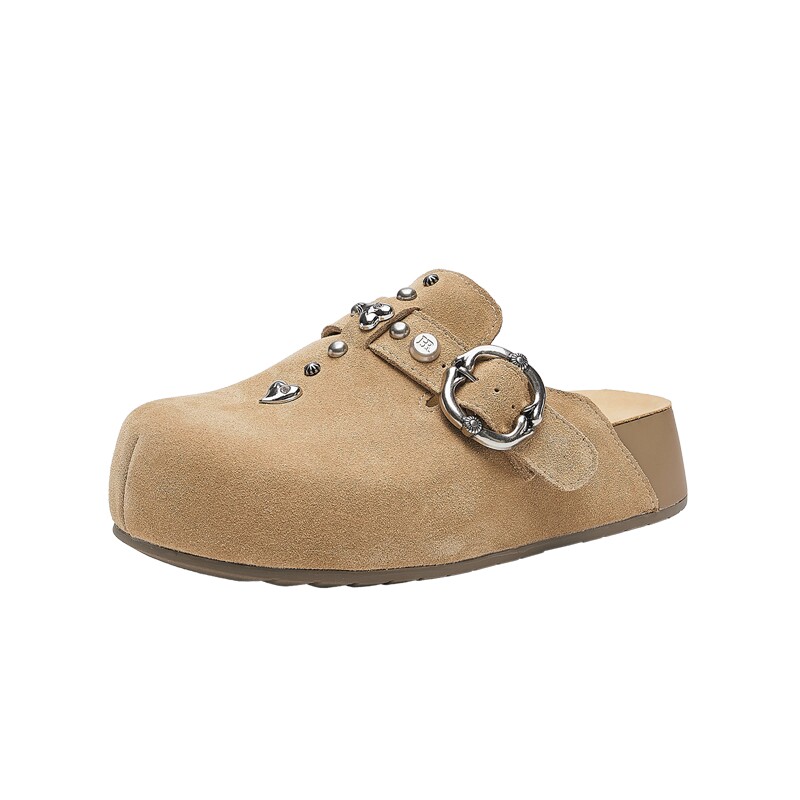 HR赫莲娜铆钉厚底包头勃肯鞋