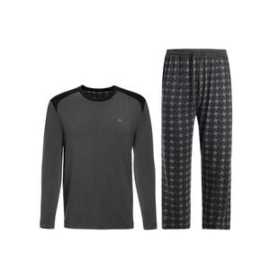 爱慕先生25秋冬以爱之名-高莫家居睡衣男圆领套头长袖长裤套装