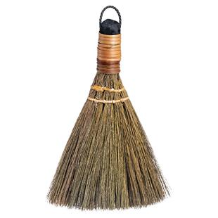 日本进口草编小扫把迷你桌面扫帚簸箕组合套装 家用天然芒草笤帚