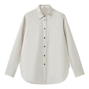 【条纹弹力亚麻】Laurel劳芮26春新款立体折纸领衬衫LWL371C03900