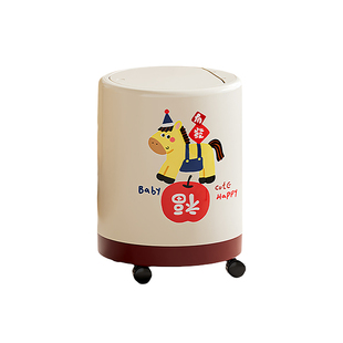 滚轮垃圾桶带盖内外双桶大口径万向轮加厚稳固承重卧室客厅厨房