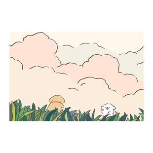 线条小狗卡通入户门地垫pvc耐脏免洗可擦进门地毯门口脚垫可裁剪