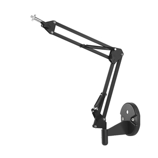 手机平板直播支架墙上固定底座配件金属壁灯卡座摇臂灯支架DIY麦克风话筒唱歌录音墙壁打孔安装支撑架悬臂夹