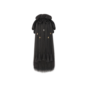 儿童古风汉服假发包一体式懒人发箍全头套古装女童盘发包发饰造型