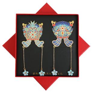 宝相簪花凤冠金属文创书签九龙九凤六龙三凤凤纹宝珠凤冠纪念手礼