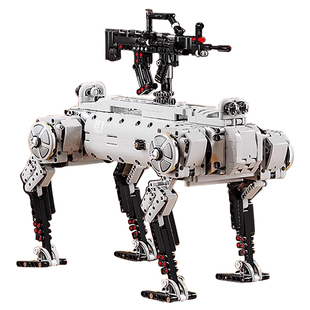 德国机械狗编程遥控积木男孩玩具拼装机器狗电动军事模型生日礼物