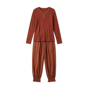 朵朵可可睡衣女2026秋冬新款超柔软针织长袖长裤可外穿家居服套装