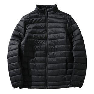 出口美国科技保暖纤维外贸男士秋冬轻量化户外休闲立领棉衣棉服潮