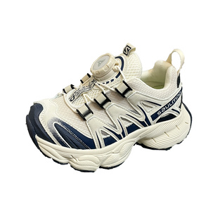 春款中大童儿童运动鞋2026新款网面透气男童跑步鞋轻便女童老爹鞋