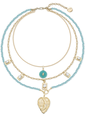 lostinecho多层天河石月亮项链