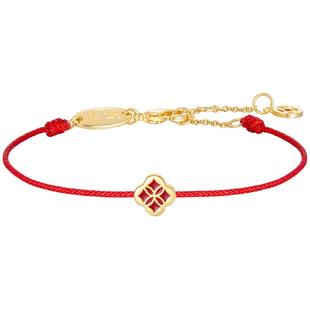 ZEGL真柳设计师925银红绳手链女款轻奢小众秋冬红色手绳闺蜜手饰