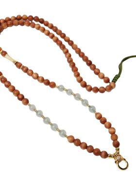 山老山檀木玉吊坠挂绳泰国佛牌链