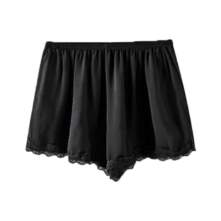 大码蕾丝安全裤女夏防走光胖妹妹宽松白色冰丝打底裤薄款短裤胖mm