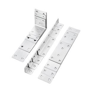 加厚加长不锈钢角码直片一字型角铁片90度床桌椅家具连接件固定件