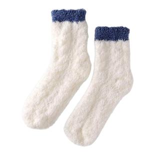 秋冬加绒加厚保暖睡眠地板袜卡通月子袜脚套珊瑚绒袜子女可爱