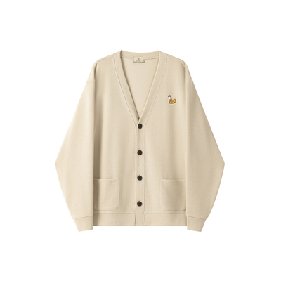 威廉福克斯V领针织开衫