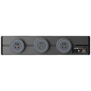 可移动25cm短距离轨道插座无线家用衣橱柜子壁挂式多功能USB排插