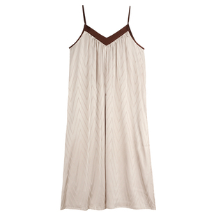 轩靓睡裙女夏季薄款冰丝绸吊带超长裙美背睡衣仿真丝高级感连衣裙