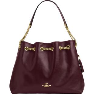 【新品】COACH/蔻驰奥莱女士牛皮革EVELYN34号单肩包流浪包托特包