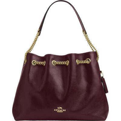 【新品】COACH/蔻驰奥莱女士牛皮革EVELYN34号单肩包流浪包托特包