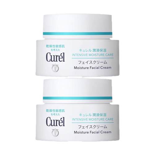 【88VIP专享】curel珂润保湿面霜40g*2敏感肌补水修护神经酰胺