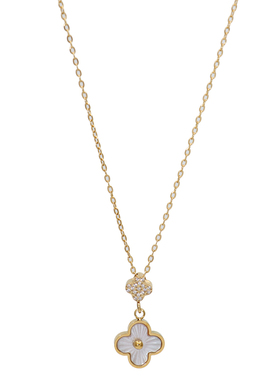 ZOXI气质四叶草项链锁骨链配饰女