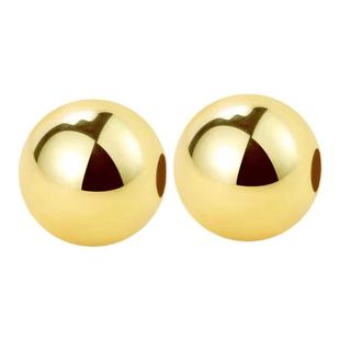 18K小金珠DIY配件珍珠纯黄金珠手串散珠隔珠定位珠转运珠手工材料