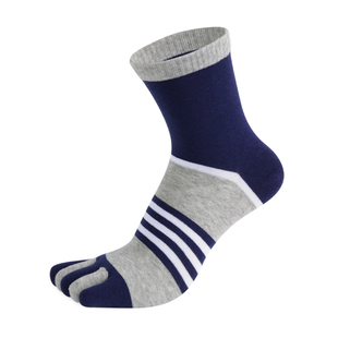 5双五指袜子男士防臭纯棉春 秋季中筒运动跑步吸汗分脚指头五趾袜